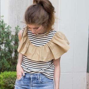 SEA NY ruffle top